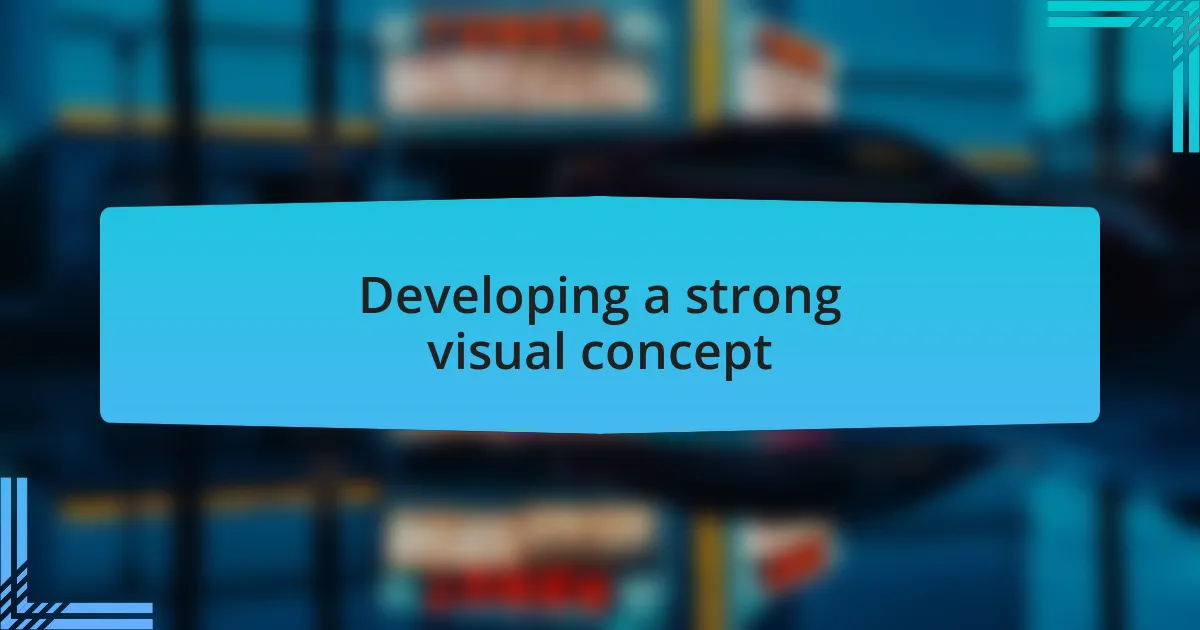 Developing a strong visual concept